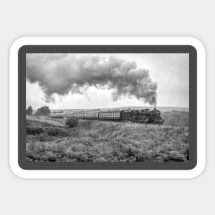 Black 5 on a Misty Day - Black and White Sticker